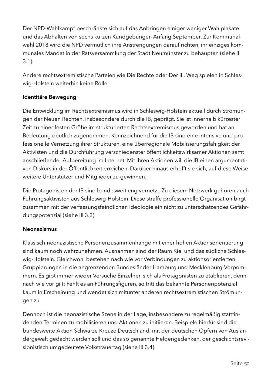 Seite 65 des Verfassungsschutzbericht 2017 Schleswig-Holstein
