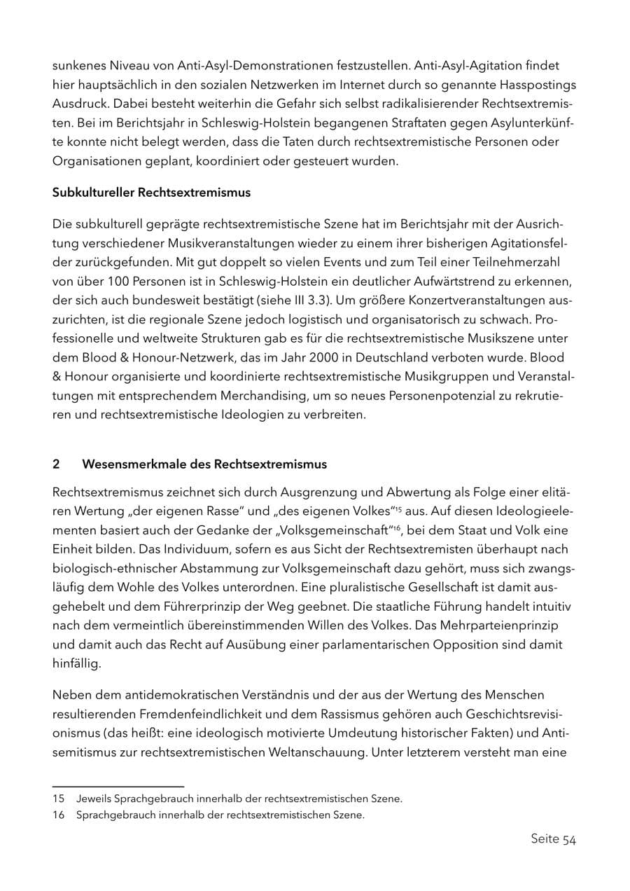 Seite 67 des Verfassungsschutzbericht 2017 Schleswig-Holstein