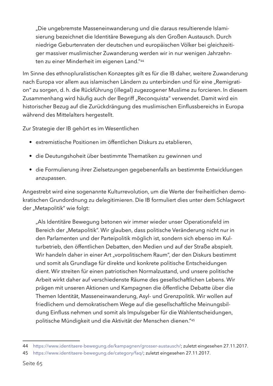 Seite 78 des Verfassungsschutzbericht 2017 Schleswig-Holstein