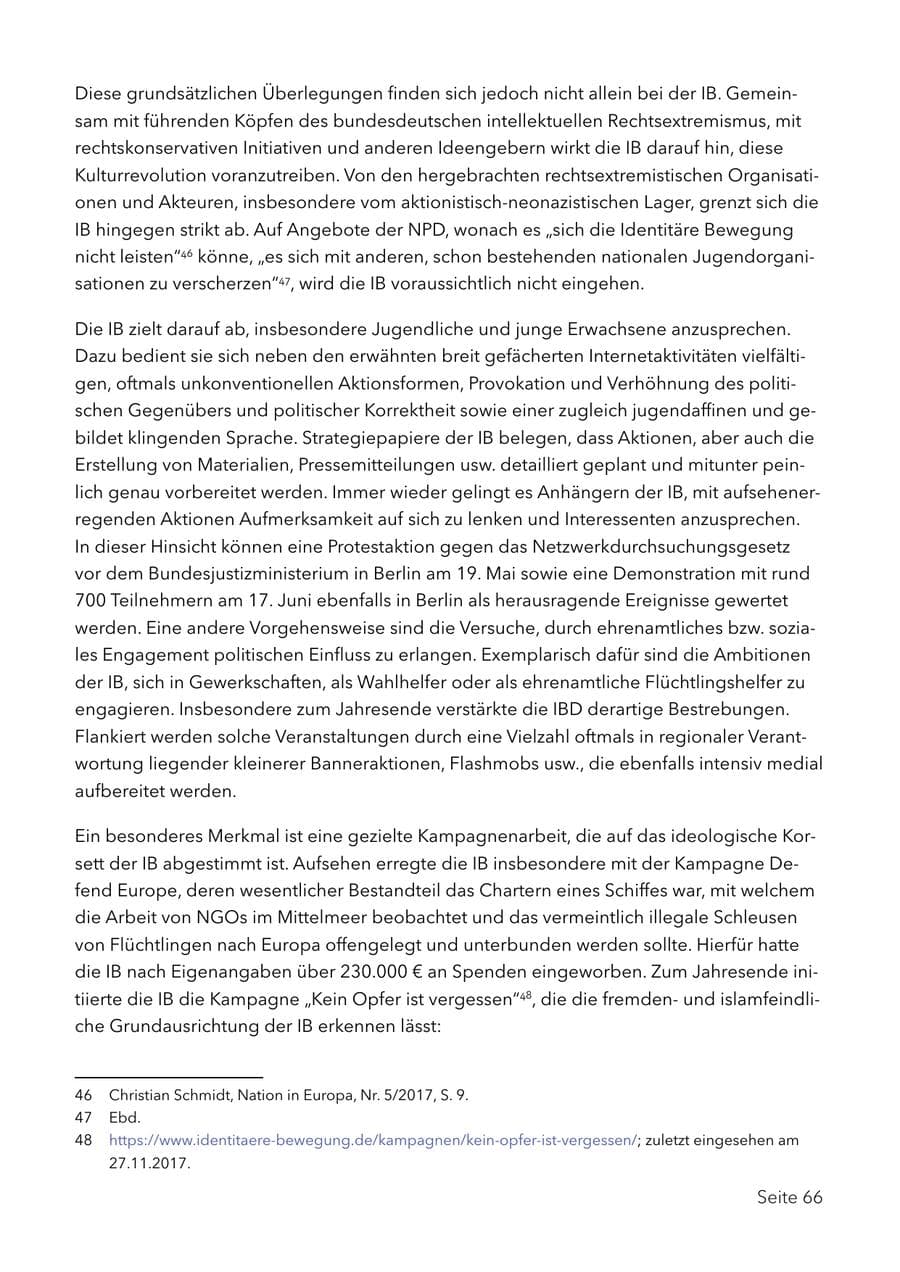 Seite 79 des Verfassungsschutzbericht 2017 Schleswig-Holstein