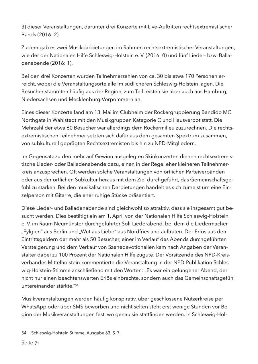 Seite 84 des Verfassungsschutzbericht 2017 Schleswig-Holstein