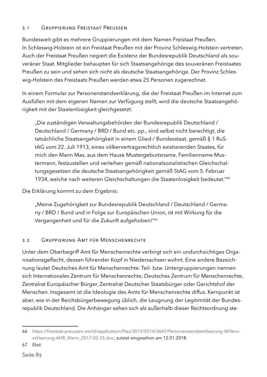 Seite 96 des Verfassungsschutzbericht 2017 Schleswig-Holstein