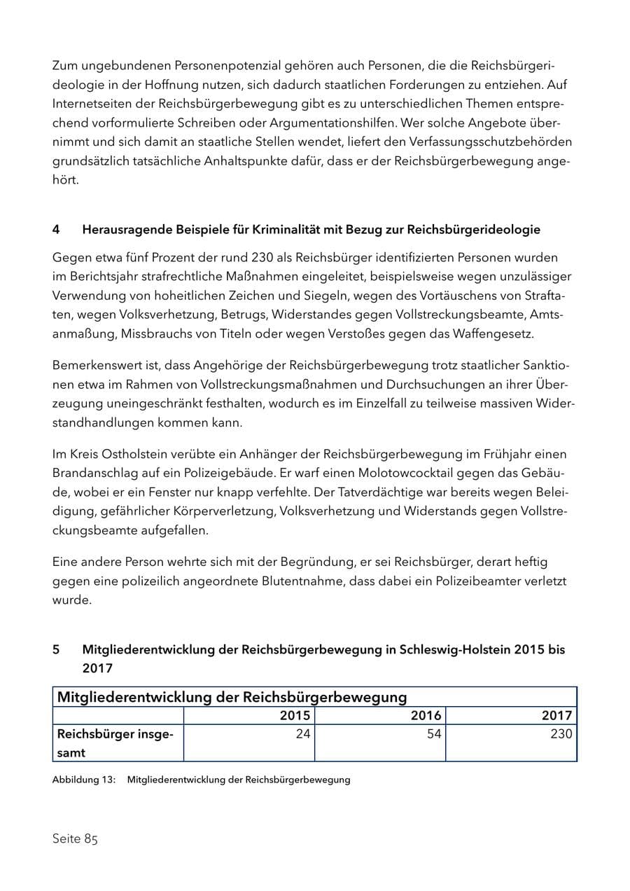 Seite 98 des Verfassungsschutzbericht 2017 Schleswig-Holstein