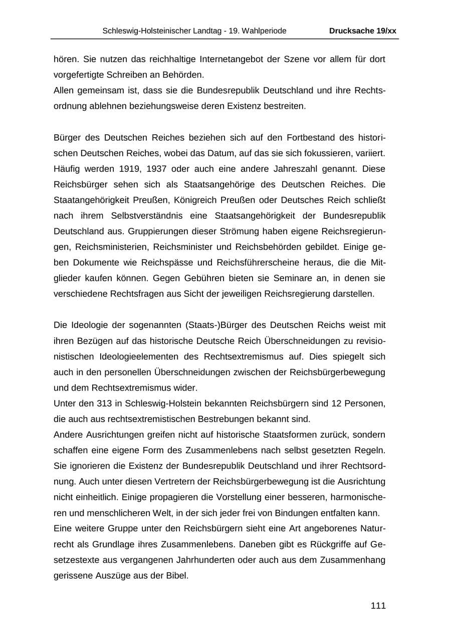 Seite 123 des Verfassungsschutzbericht 2018 Schleswig-Holstein