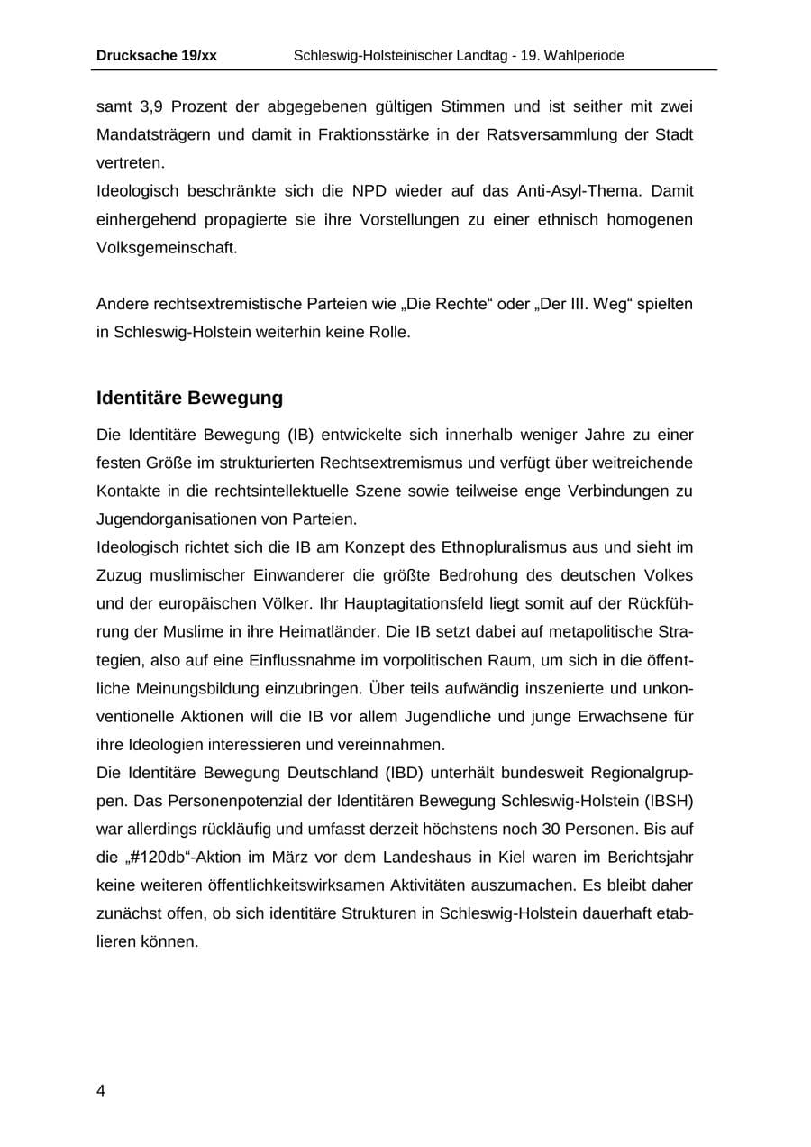 Seite 16 des Verfassungsschutzbericht 2018 Schleswig-Holstein