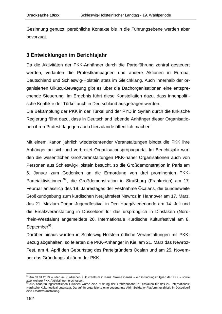 Seite 164 des Verfassungsschutzbericht 2018 Schleswig-Holstein
