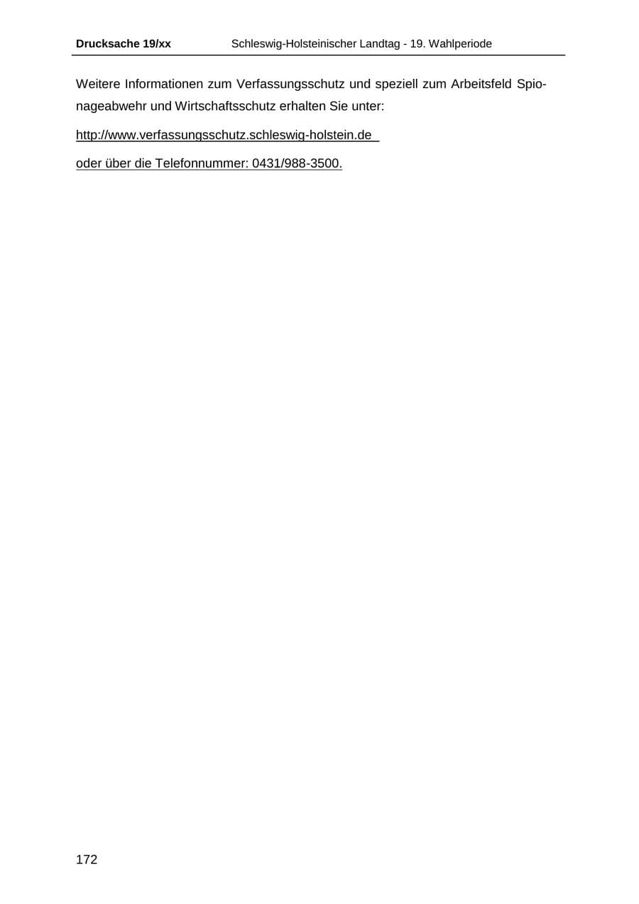 Seite 184 des Verfassungsschutzbericht 2018 Schleswig-Holstein