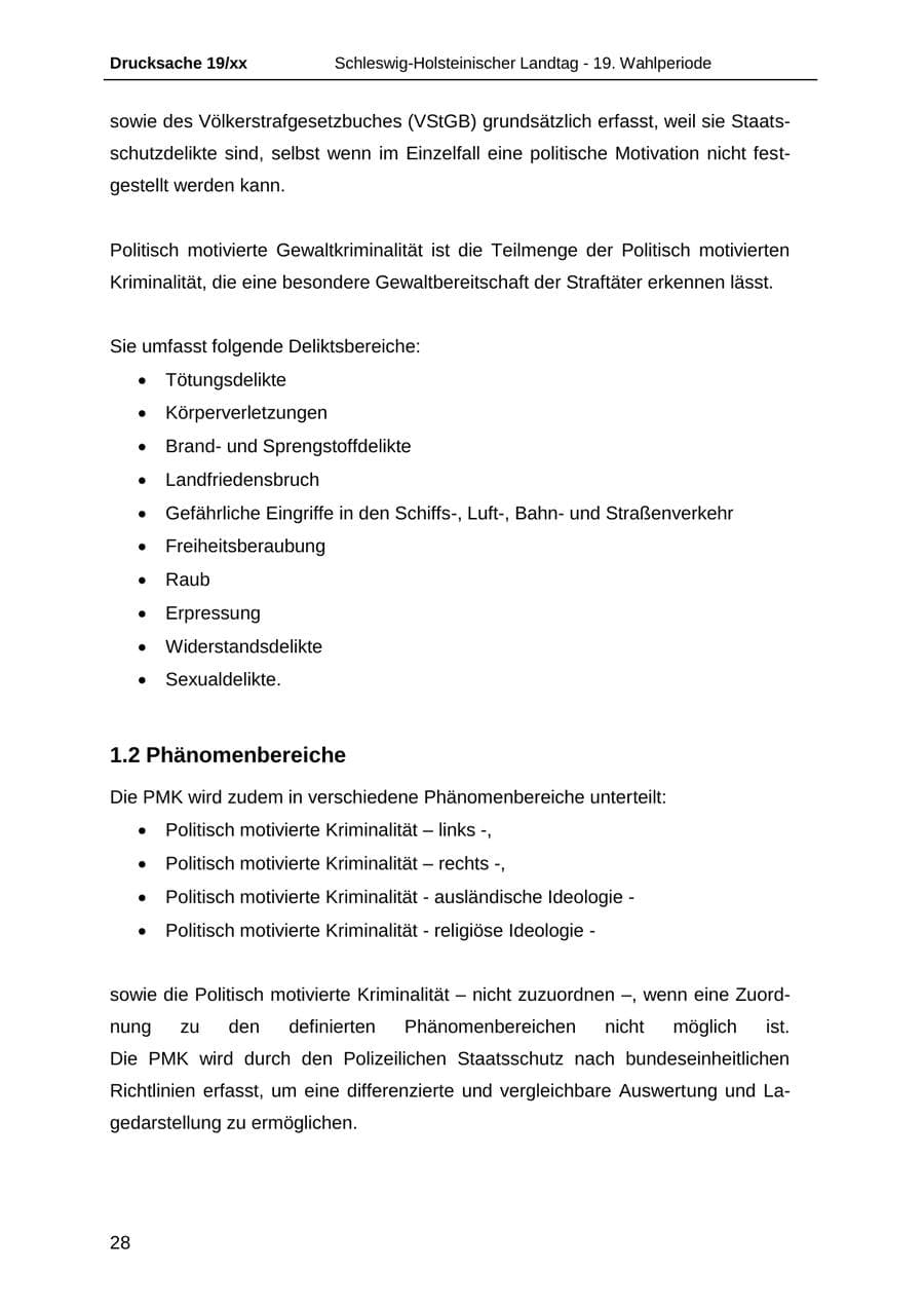 Seite 40 des Verfassungsschutzbericht 2018 Schleswig-Holstein