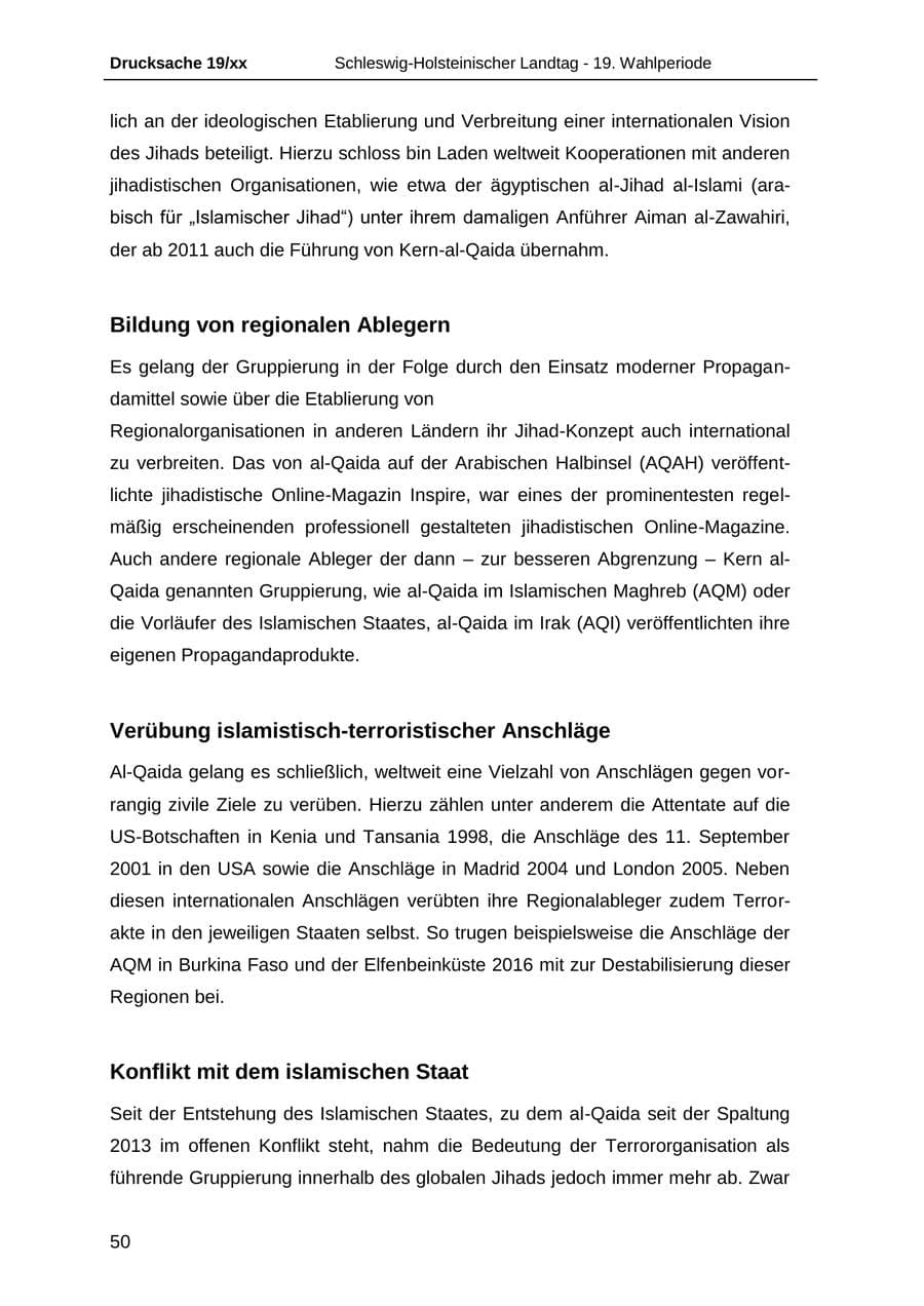 Seite 62 des Verfassungsschutzbericht 2018 Schleswig-Holstein