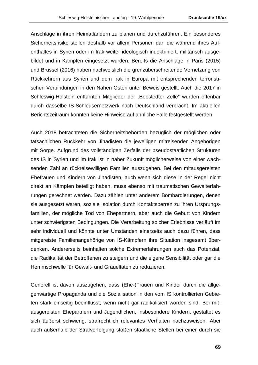 Seite 81 des Verfassungsschutzbericht 2018 Schleswig-Holstein