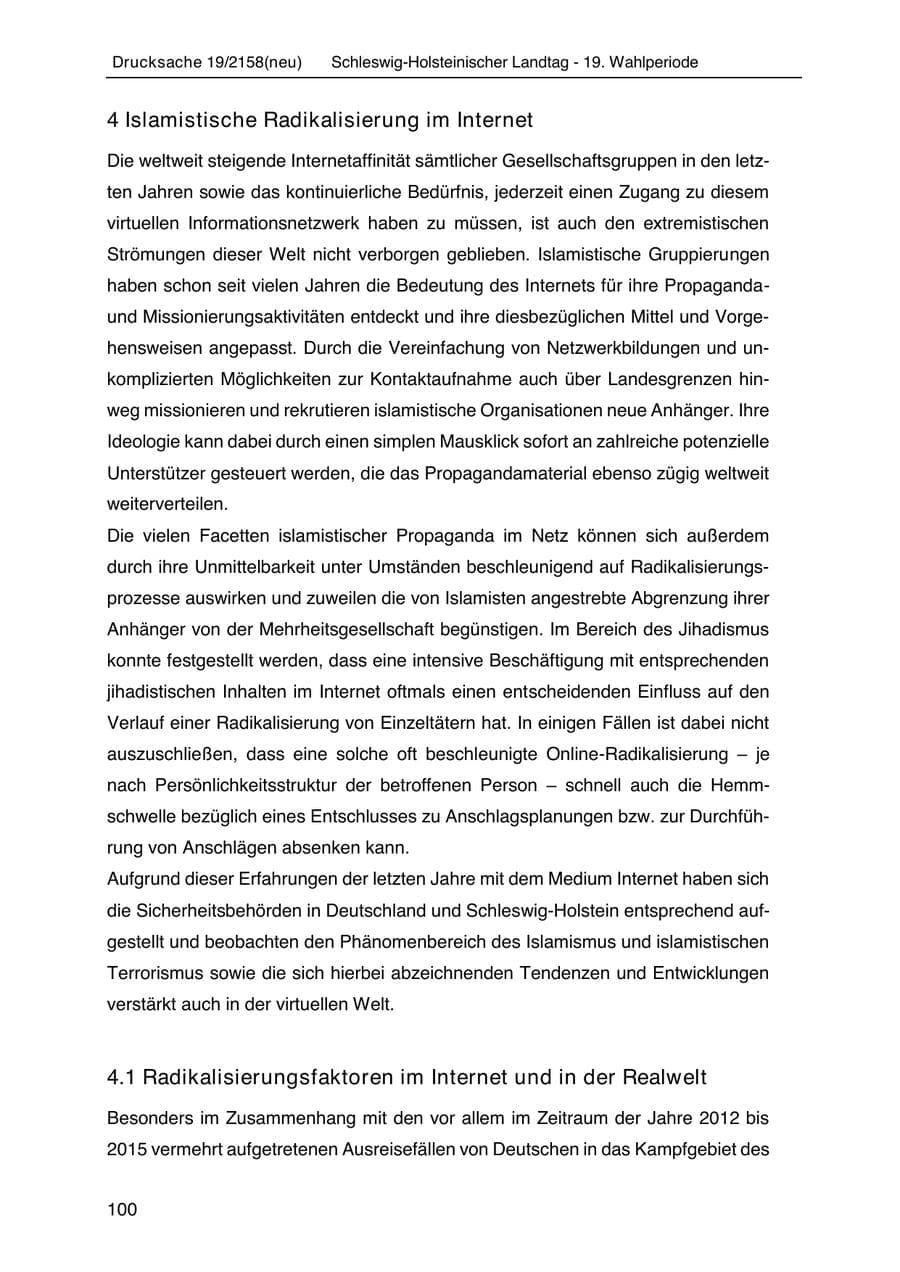 Seite 114 des Verfassungsschutzbericht 2019 Schleswig-Holstein