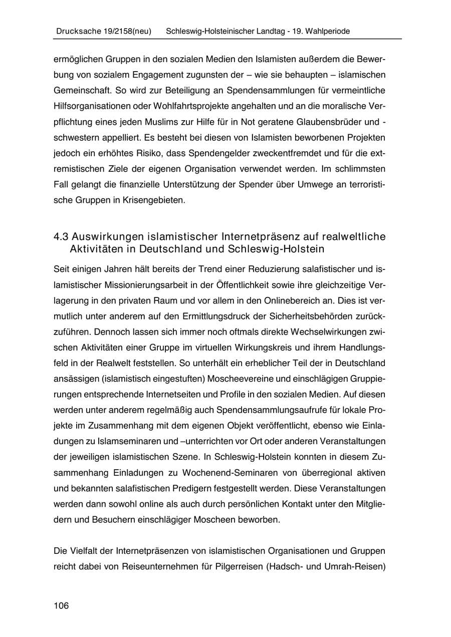Seite 120 des Verfassungsschutzbericht 2019 Schleswig-Holstein
