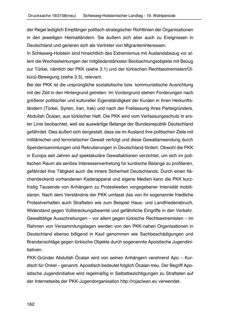 Seite 176 des Verfassungsschutzbericht 2019 Schleswig-Holstein