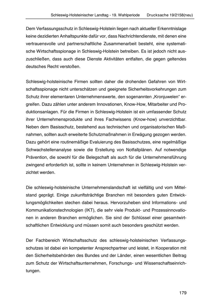 Seite 193 des Verfassungsschutzbericht 2019 Schleswig-Holstein