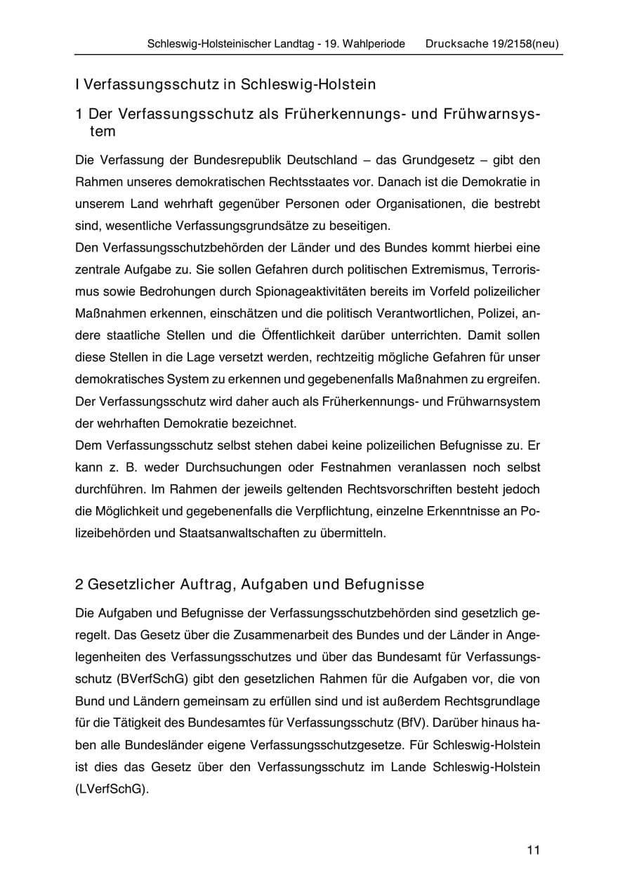 Seite 25 des Verfassungsschutzbericht 2019 Schleswig-Holstein