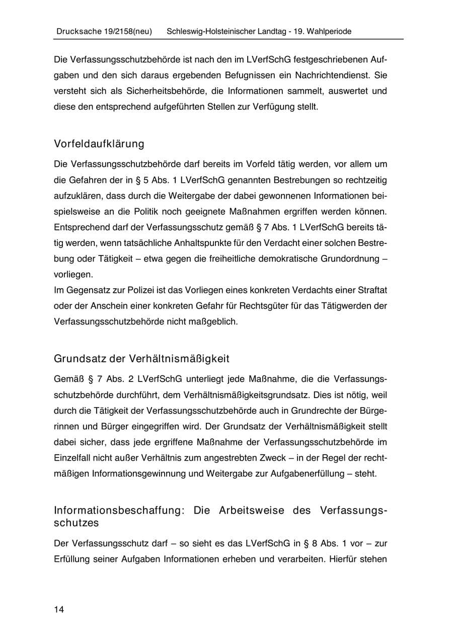 Seite 28 des Verfassungsschutzbericht 2019 Schleswig-Holstein