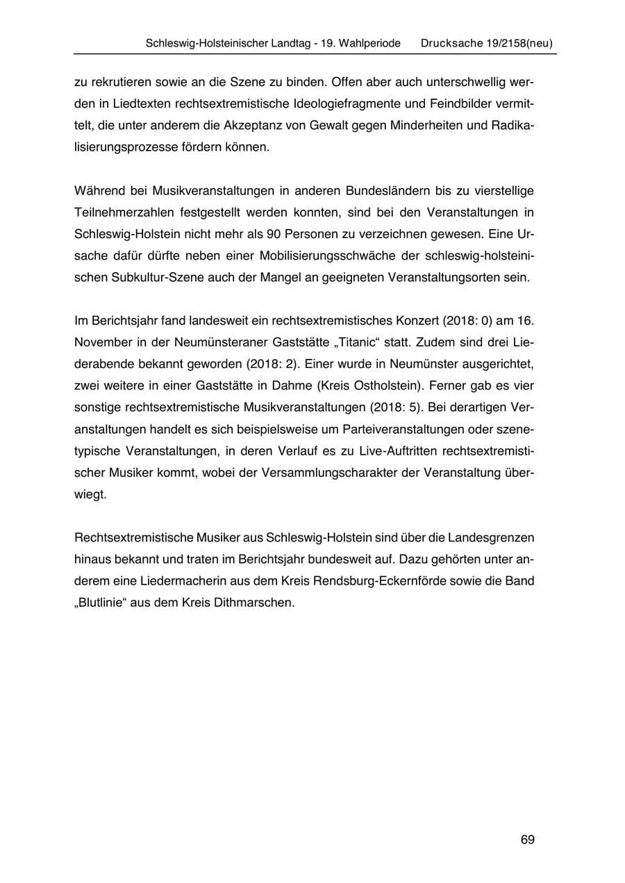 Seite 83 des Verfassungsschutzbericht 2019 Schleswig-Holstein