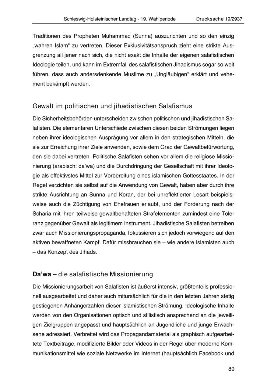 Seite 101 des Verfassungsschutzbericht 2020 Schleswig-Holstein
