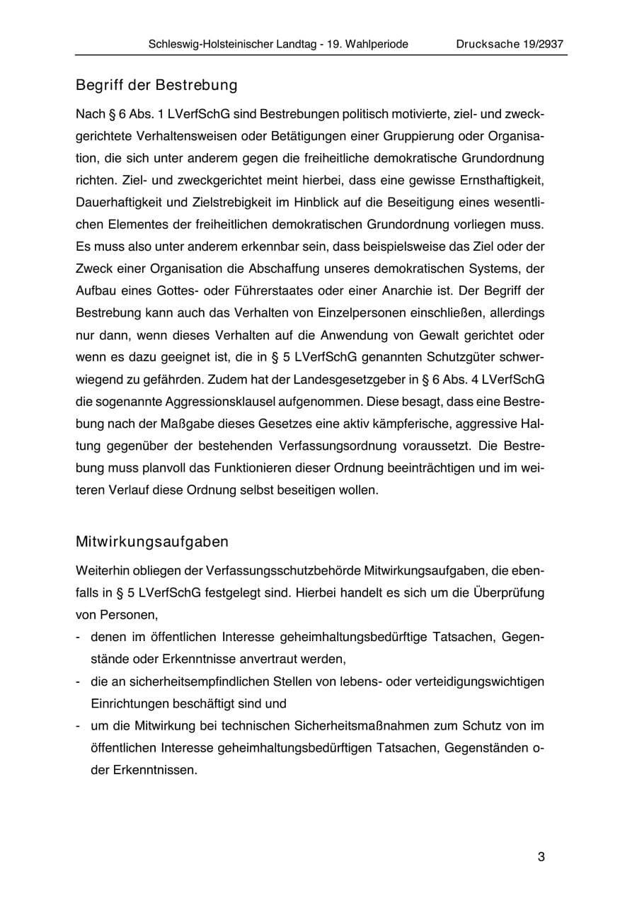 Seite 15 des Verfassungsschutzbericht 2020 Schleswig-Holstein