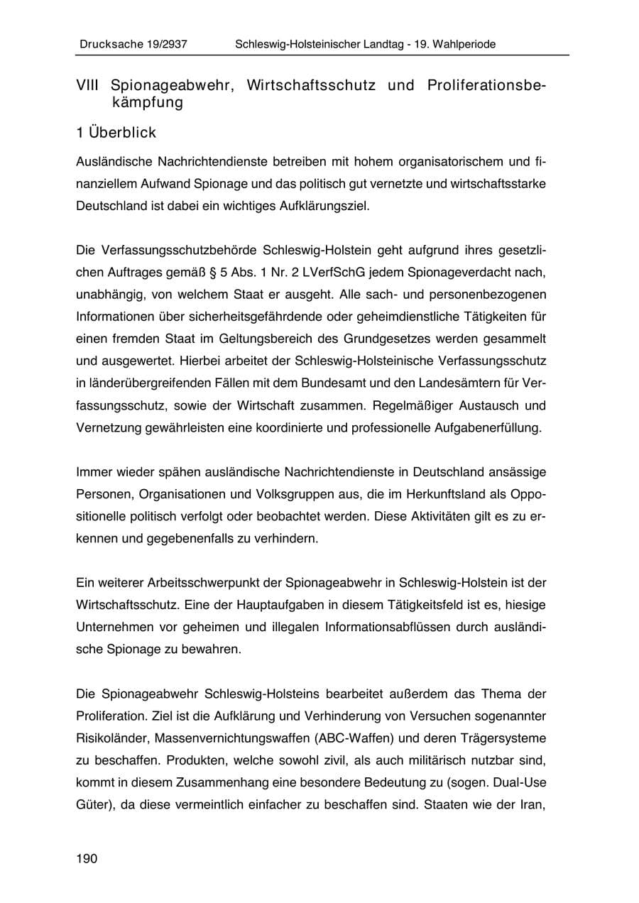 Seite 202 des Verfassungsschutzbericht 2020 Schleswig-Holstein