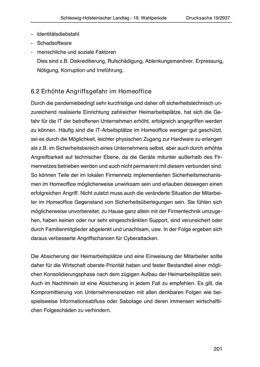 Seite 213 des Verfassungsschutzbericht 2020 Schleswig-Holstein