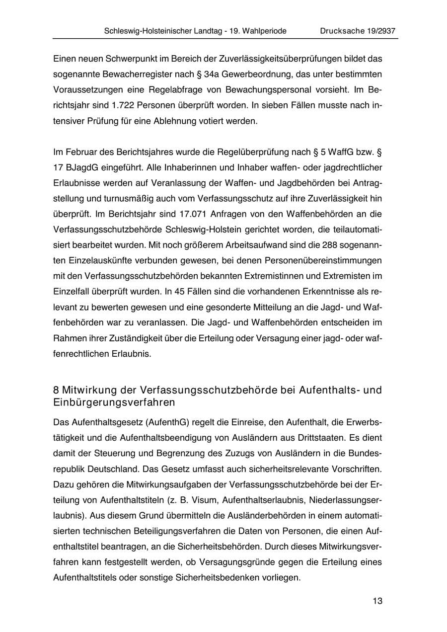 Seite 25 des Verfassungsschutzbericht 2020 Schleswig-Holstein