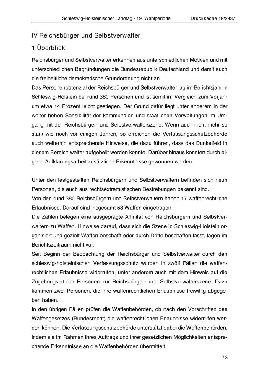 Seite 85 des Verfassungsschutzbericht 2020 Schleswig-Holstein