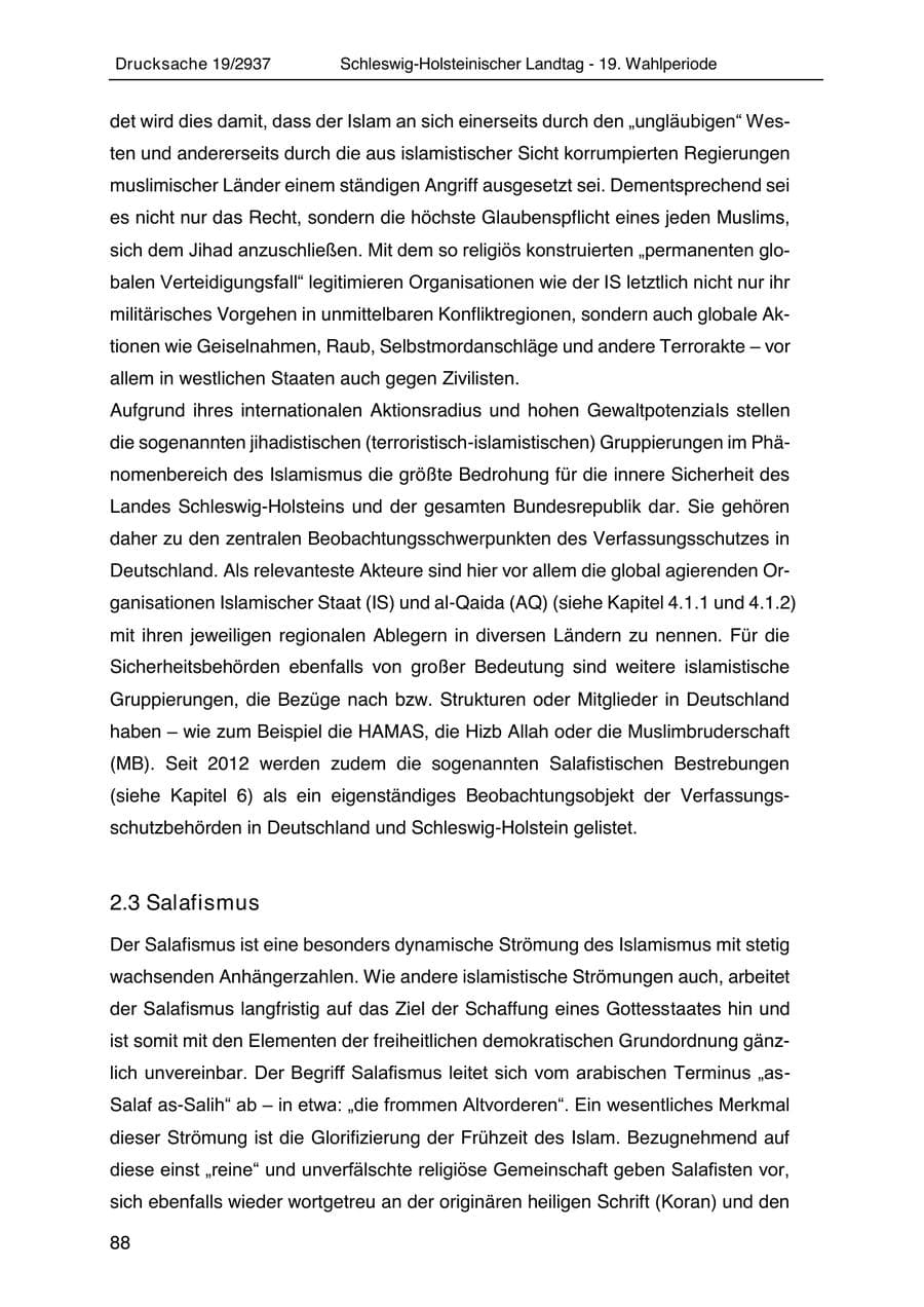Seite 100 des Verfassungsschutzbericht 2020 Schleswig-Holstein