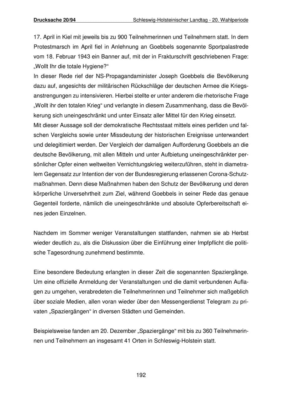 Seite 193 des Verfassungsschutzbericht 2021 Schleswig-Holstein