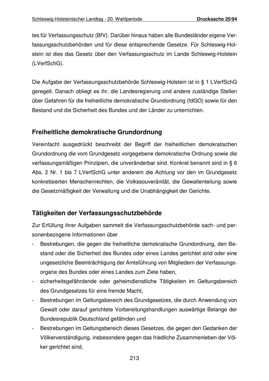 Seite 214 des Verfassungsschutzbericht 2021 Schleswig-Holstein