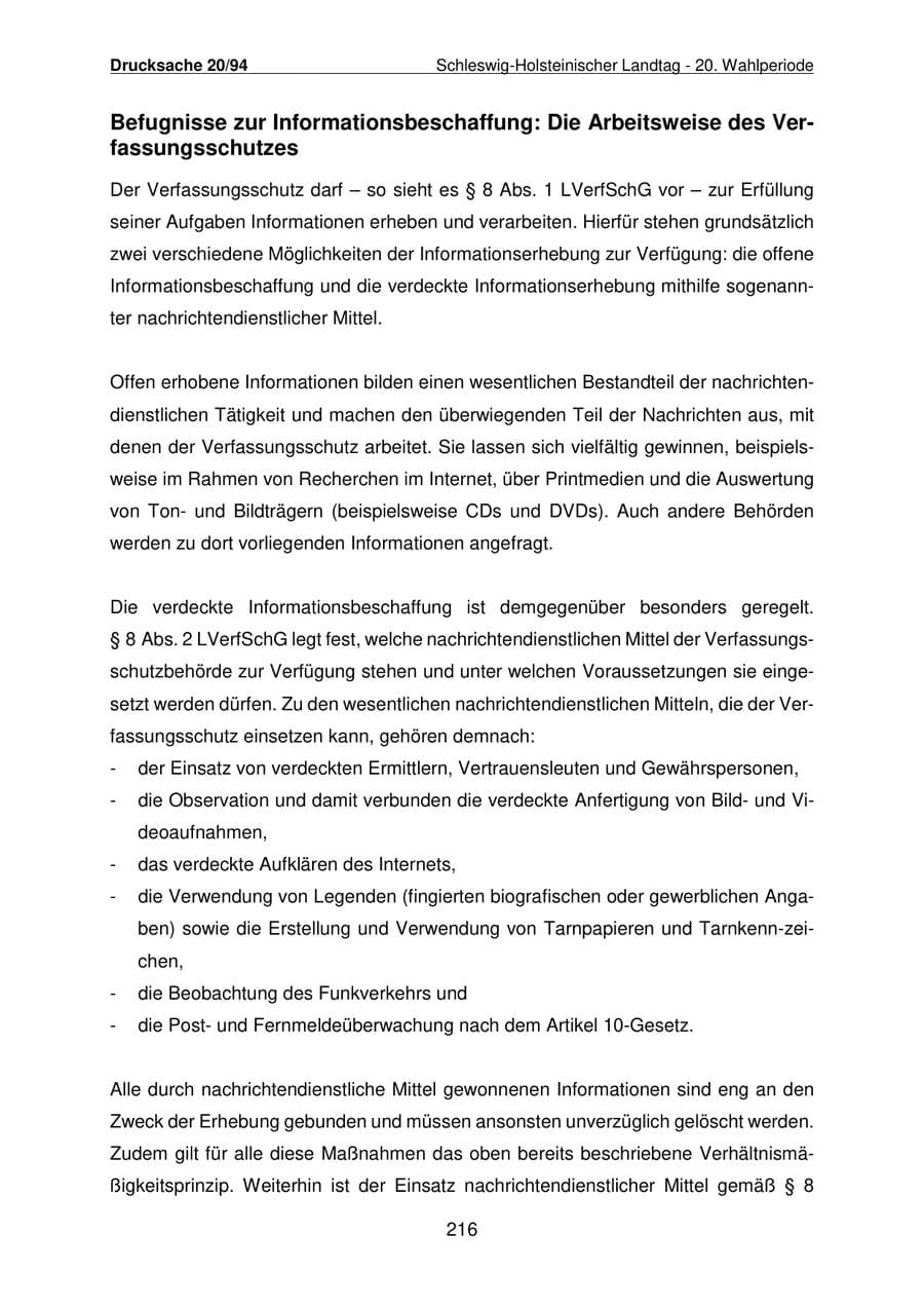Seite 217 des Verfassungsschutzbericht 2021 Schleswig-Holstein