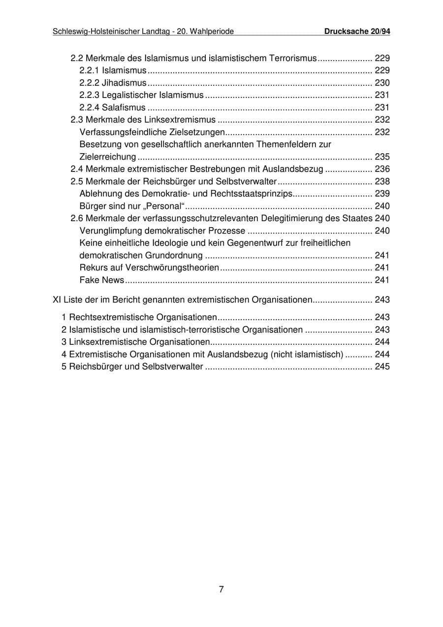 Seite 8 des Verfassungsschutzbericht 2021 Schleswig-Holstein