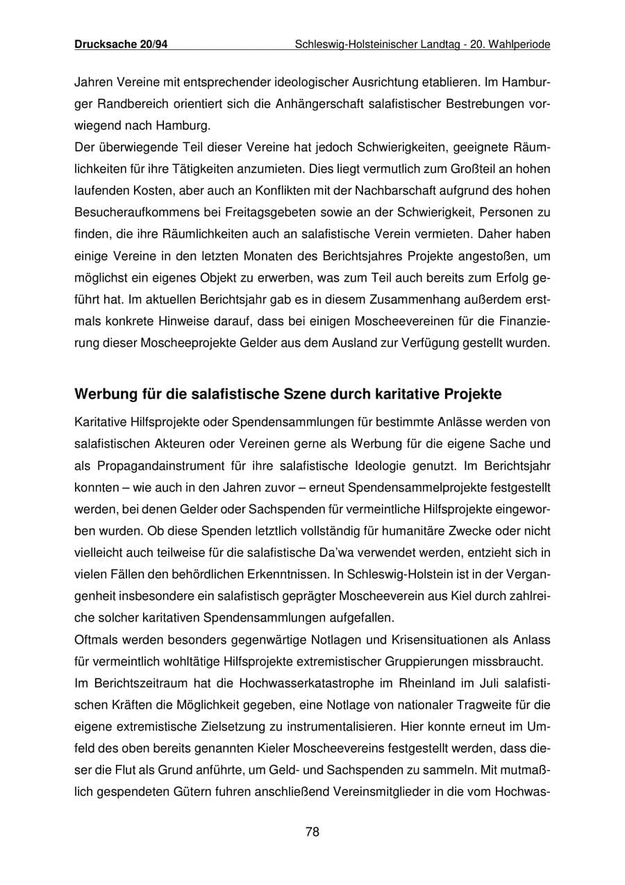 Seite 79 des Verfassungsschutzbericht 2021 Schleswig-Holstein