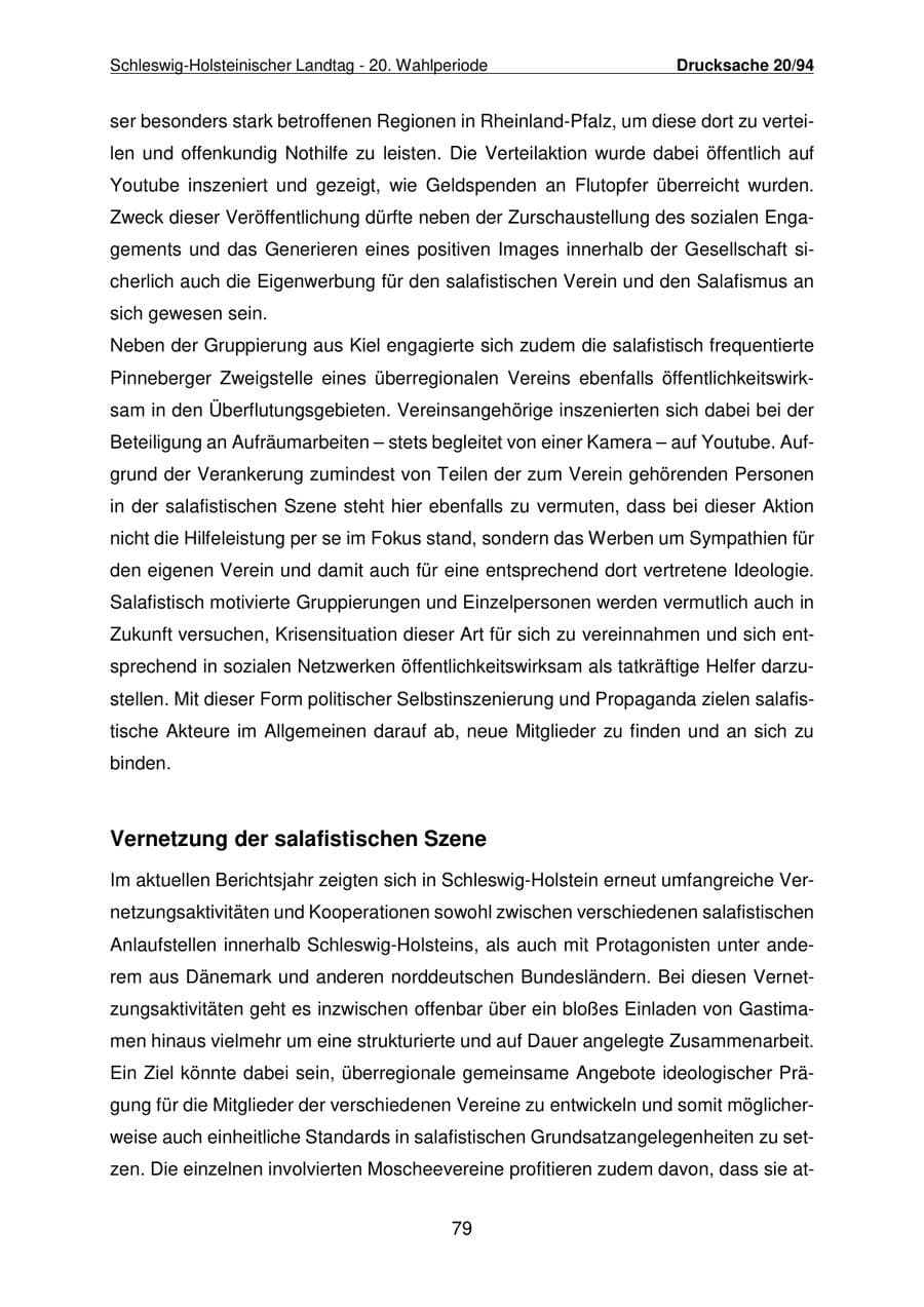 Seite 80 des Verfassungsschutzbericht 2021 Schleswig-Holstein