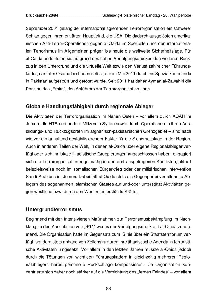 Seite 89 des Verfassungsschutzbericht 2021 Schleswig-Holstein