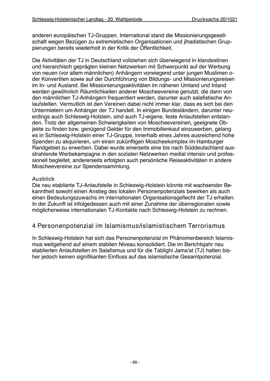 Seite 101 des Verfassungsschutzbericht 2022 Schleswig-Holstein