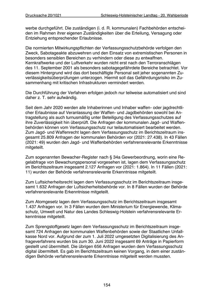Seite 156 des Verfassungsschutzbericht 2022 Schleswig-Holstein