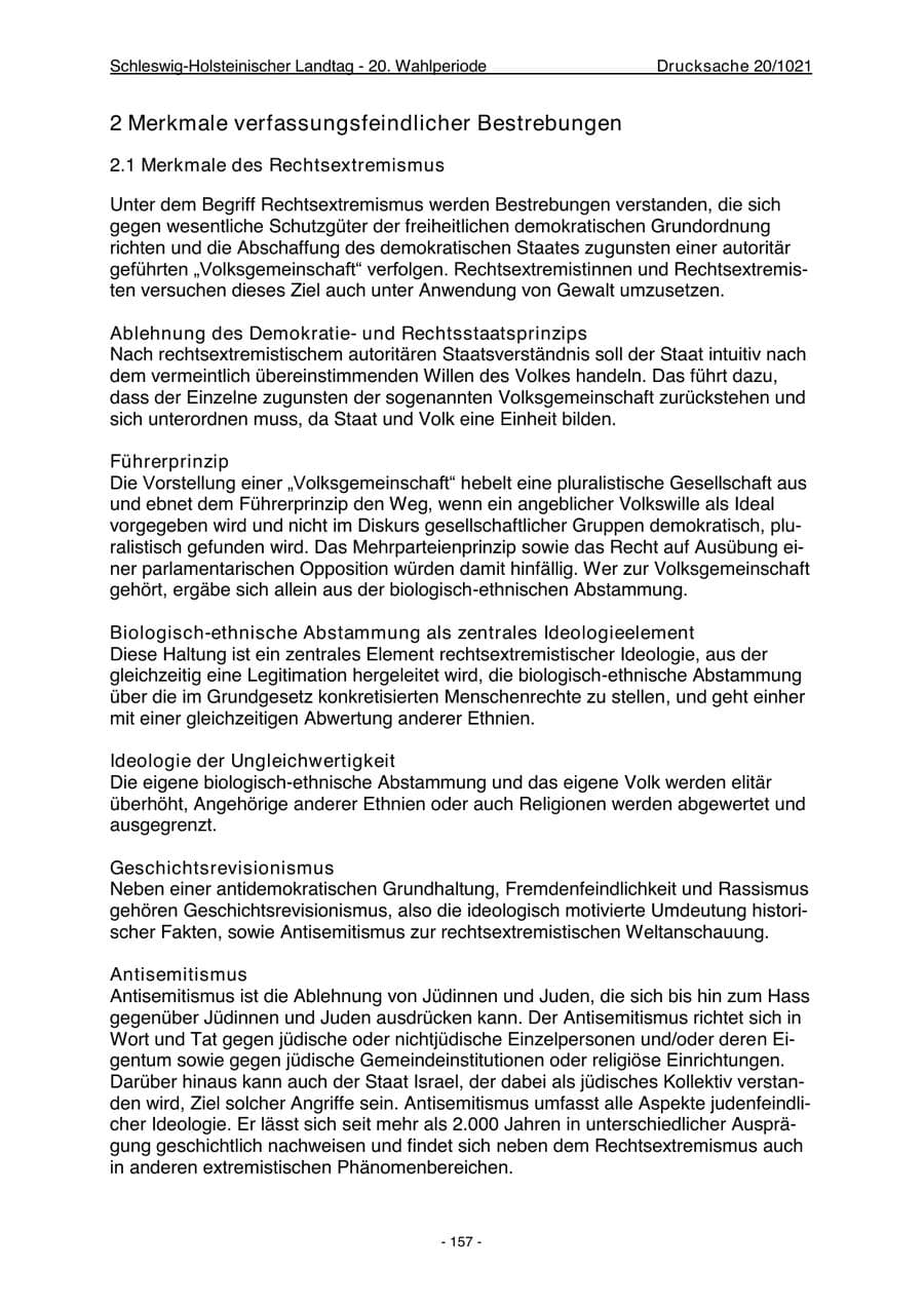 Seite 159 des Verfassungsschutzbericht 2022 Schleswig-Holstein
