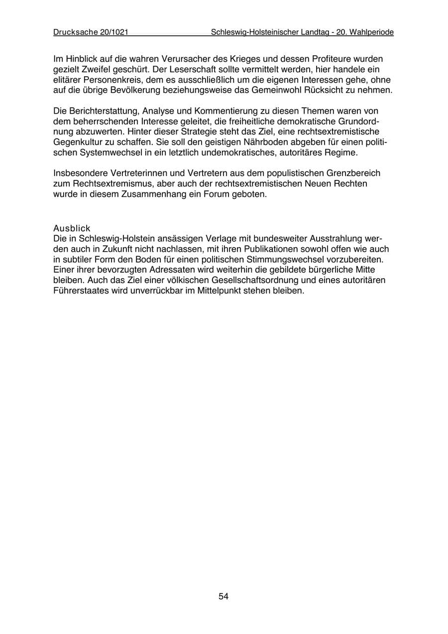 Seite 56 des Verfassungsschutzbericht 2022 Schleswig-Holstein