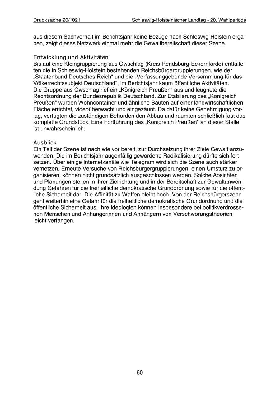 Seite 62 des Verfassungsschutzbericht 2022 Schleswig-Holstein