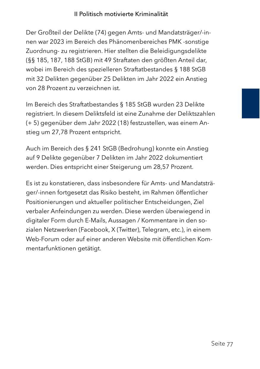 Seite 101 des Verfassungsschutzbericht 2023 Schleswig-Holstein