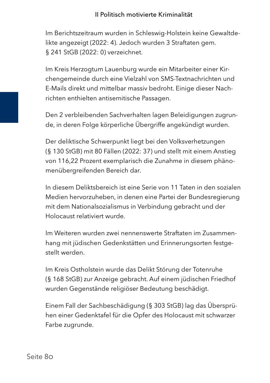 Seite 104 des Verfassungsschutzbericht 2023 Schleswig-Holstein