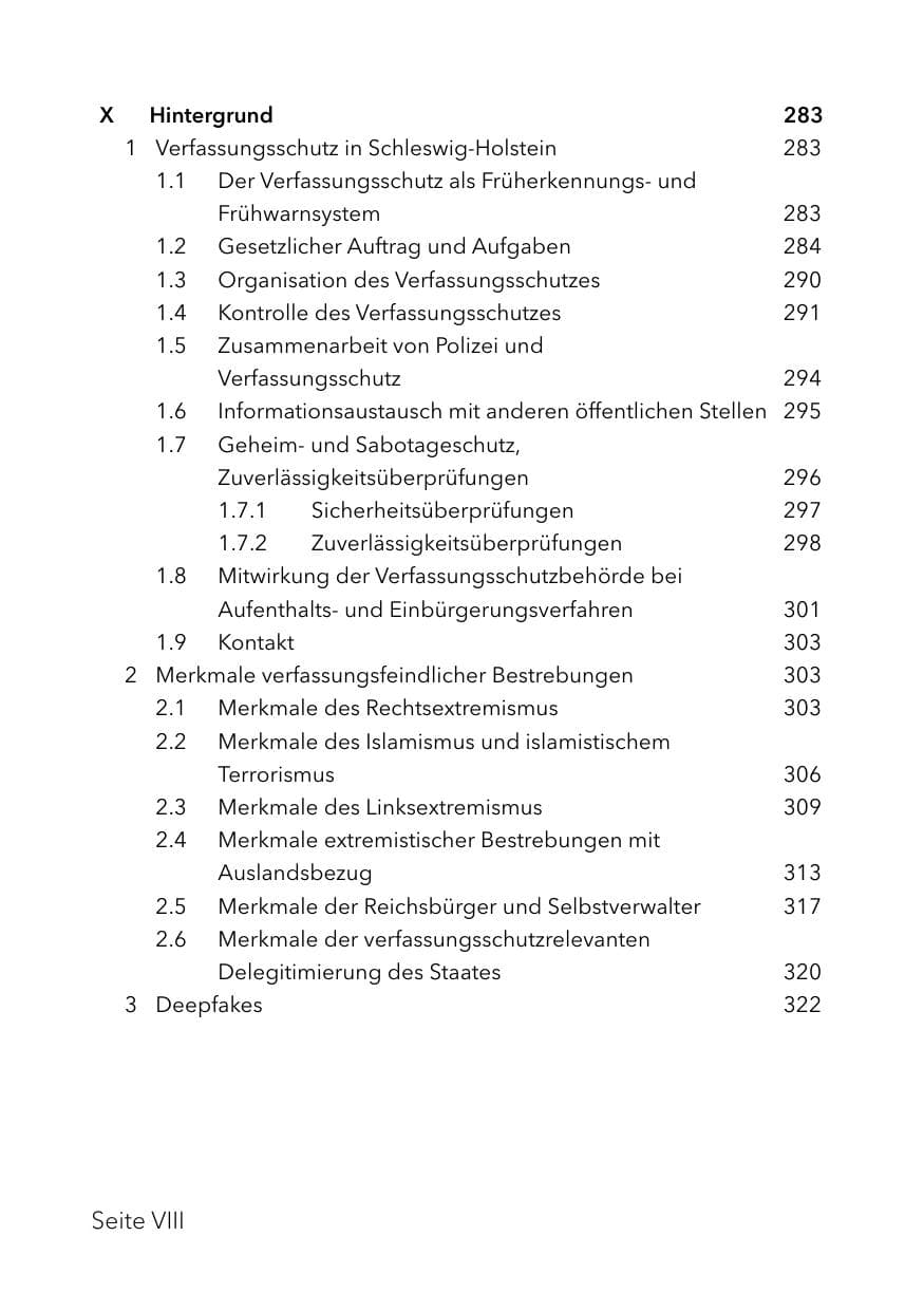 Seite 12 des Verfassungsschutzbericht 2023 Schleswig-Holstein