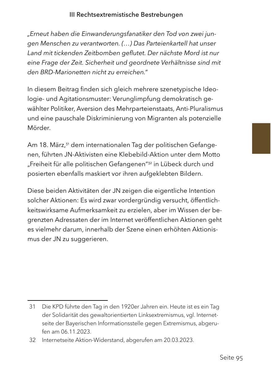 Seite 119 des Verfassungsschutzbericht 2023 Schleswig-Holstein