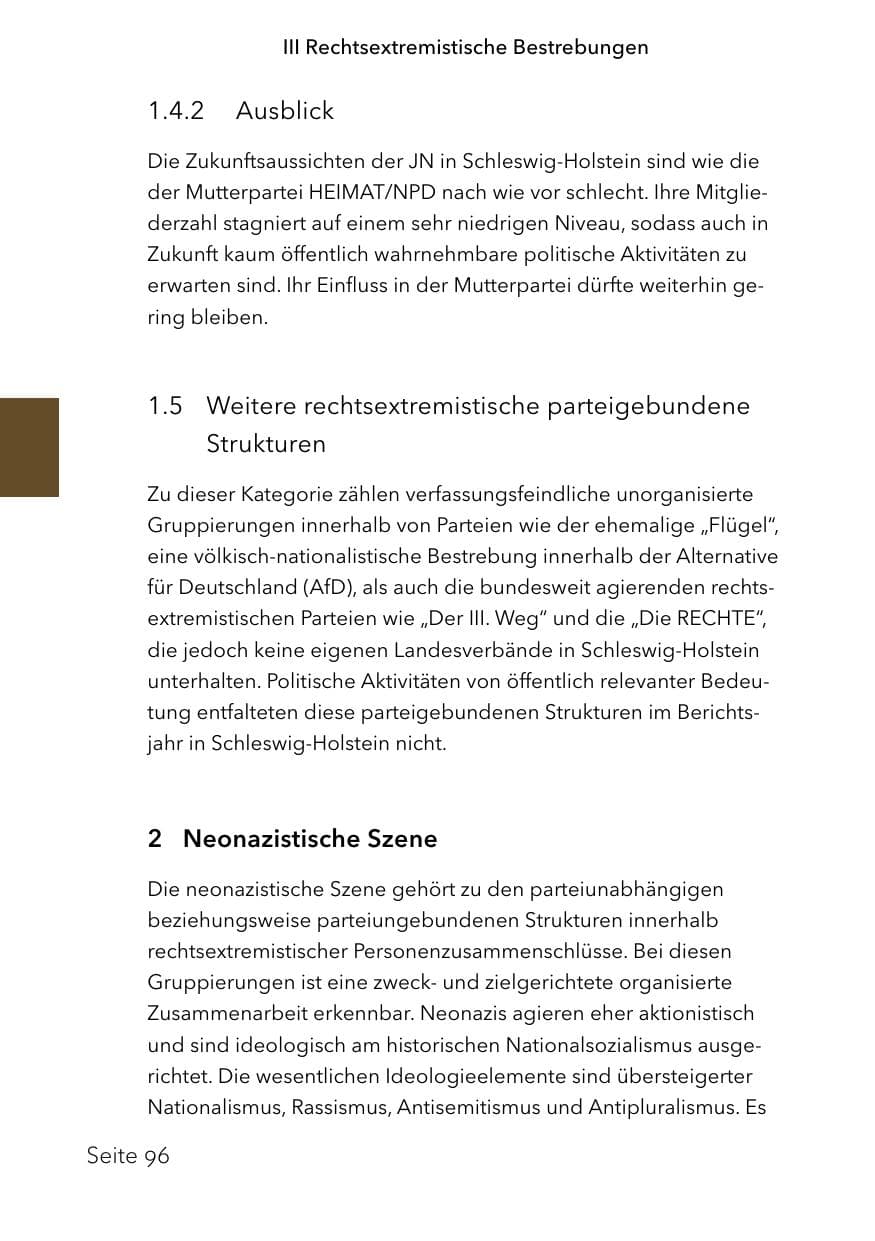 Seite 120 des Verfassungsschutzbericht 2023 Schleswig-Holstein