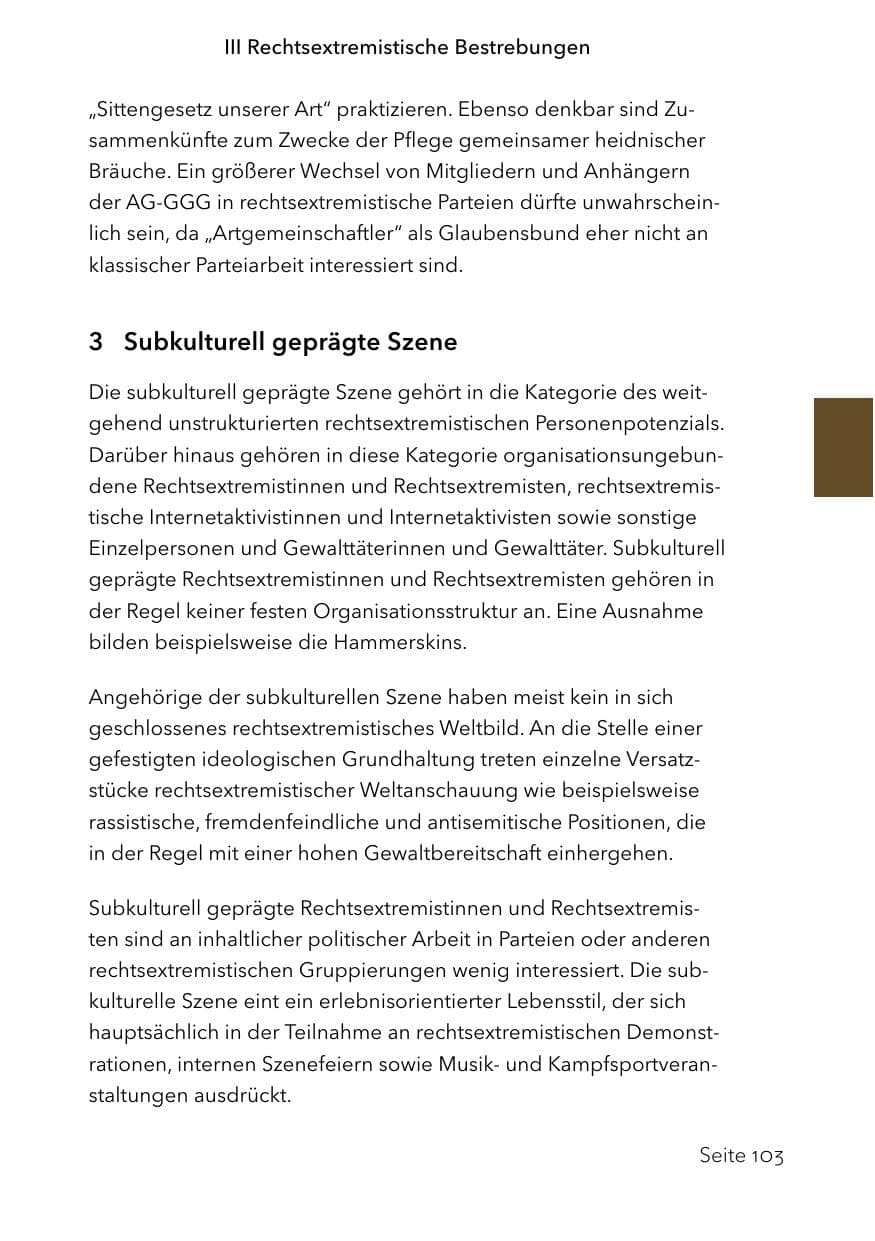 Seite 127 des Verfassungsschutzbericht 2023 Schleswig-Holstein