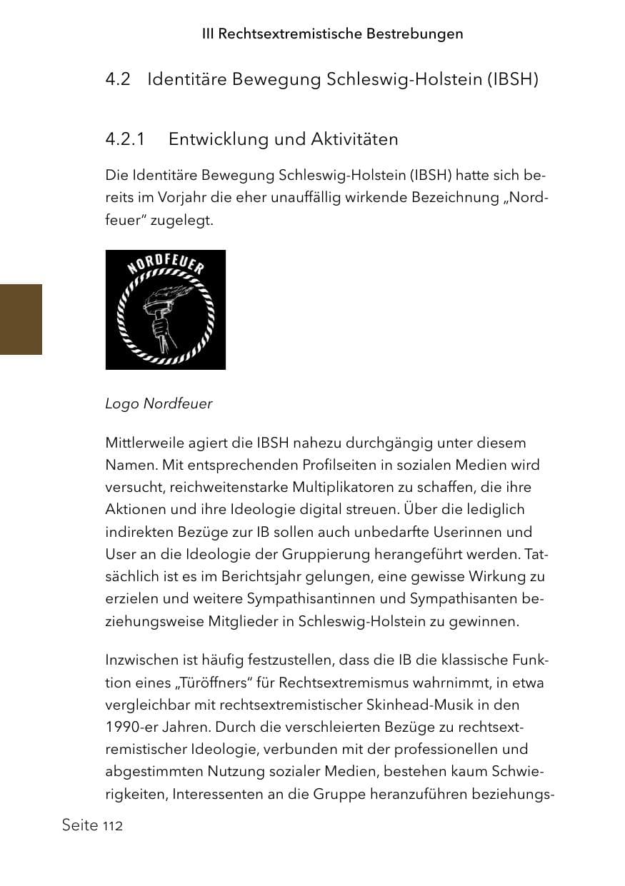 Seite 136 des Verfassungsschutzbericht 2023 Schleswig-Holstein