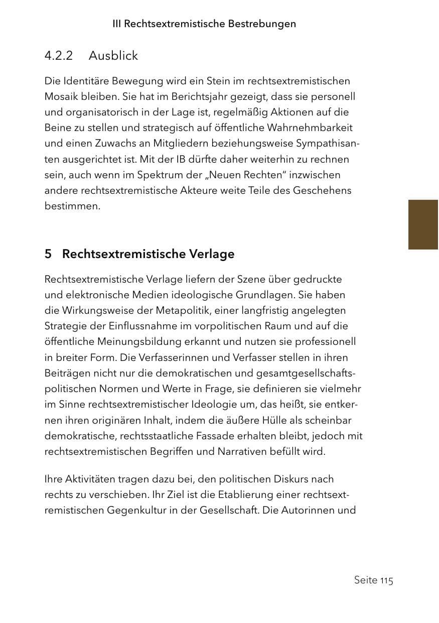 Seite 139 des Verfassungsschutzbericht 2023 Schleswig-Holstein