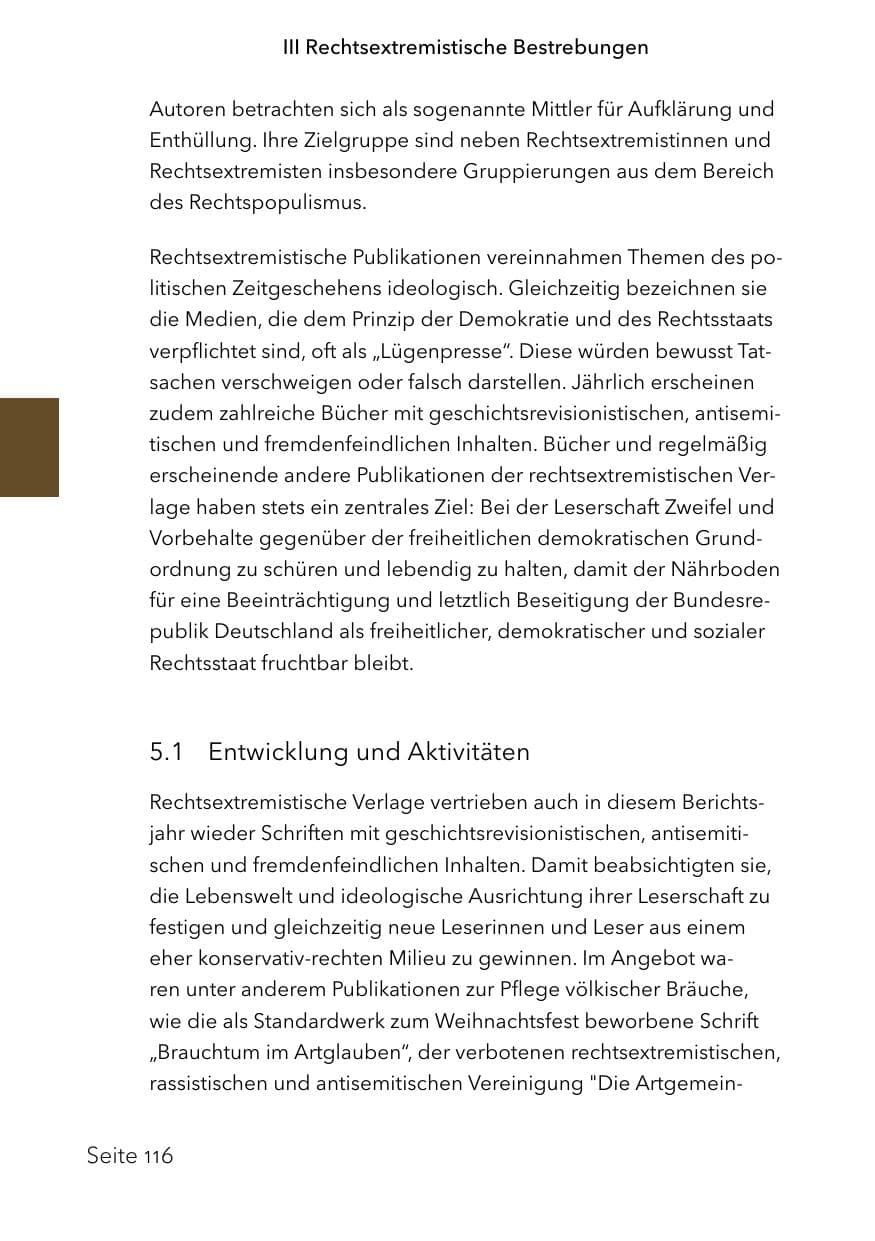 Seite 140 des Verfassungsschutzbericht 2023 Schleswig-Holstein