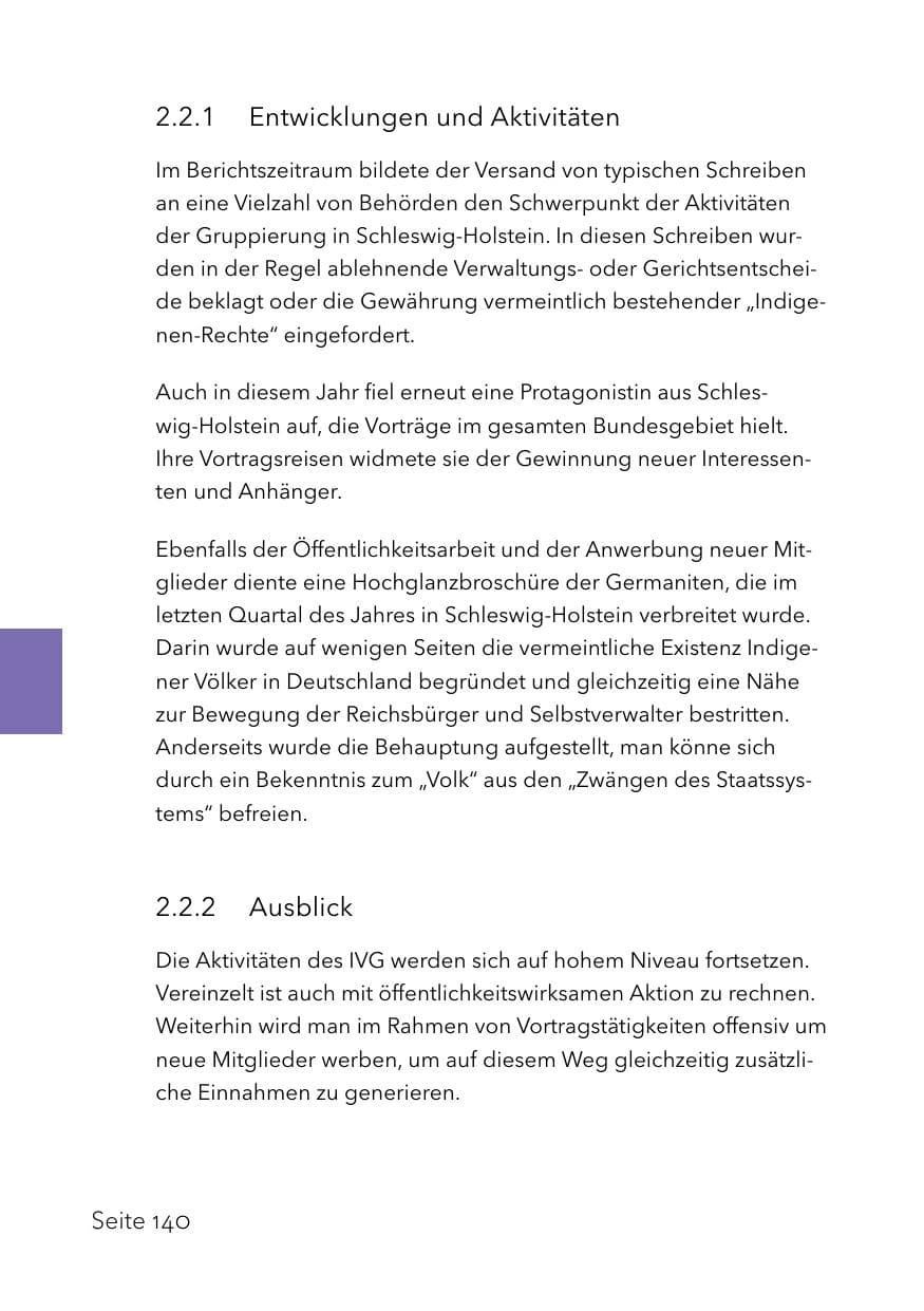 Seite 164 des Verfassungsschutzbericht 2023 Schleswig-Holstein